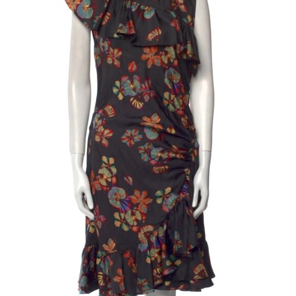NWOT ULLA JOHNSON Silk Candace Mini Dress in Lune XL $790 - Picture 10 of 10